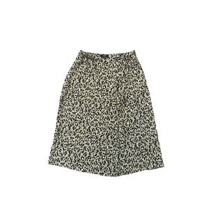 Seventy Venezia Animal Print Wrap Skirt Midi 38 Semi Sheer